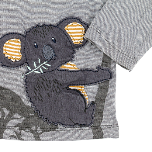 People Wear Organic Langarmshirt Grau Koala 98/104