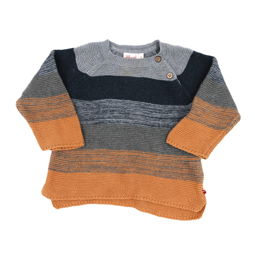 People Wear Organic Strickpullover Blau Braun 62/68