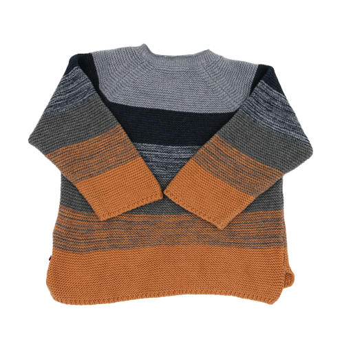 People Wear Organic Strickpullover Blau Braun 62/68