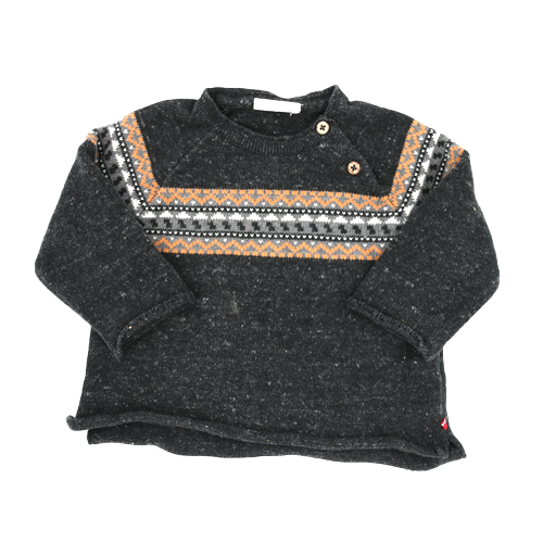 People Wear Organic Pullover Grau 74/80