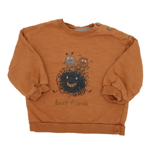 People Wear Organic Pullover Braun-Orange 74/80