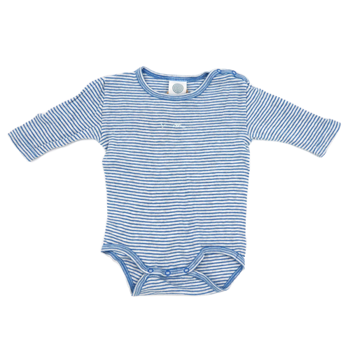 Sanetta Langarm Body Blau-Weiß gestreift 56