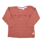 Sanetta Langarmshirt Rosa-Grün-Gestreift mit Rüschen 68