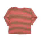 Sanetta Langarmshirt Rosa-Grün-Gestreift mit Rüschen 68