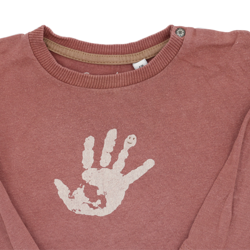 Sanetta Langarmshirt Braun Hand 68