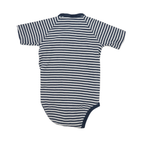Sanetta Pure Kurzarm Wickelbody Blau-Weiß-Gestreift 68