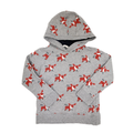 Sense Organics Pullover mit Kapuze Grau Rentiere 110