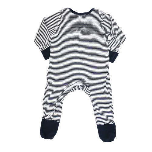 Sense Organics Schlafanzug Blau-Weiß gestreift 74