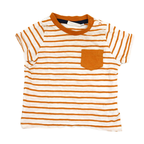 Sense Organics T-Shirt Gelb-Weiß gestreift 74