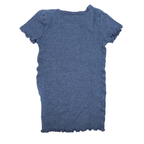 Wheat Rib T-Shirt Blau 116